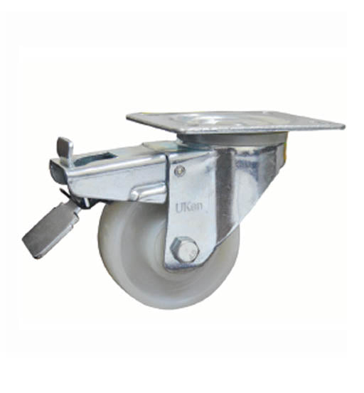 UKEN CASTER WHEEL NYLON 3" SWIVEL W/BRAKE