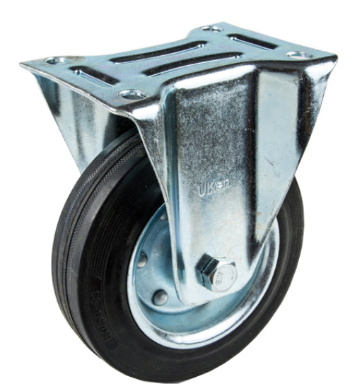 UKEN CASTER WHEEL RUBBER 5" FIXED
