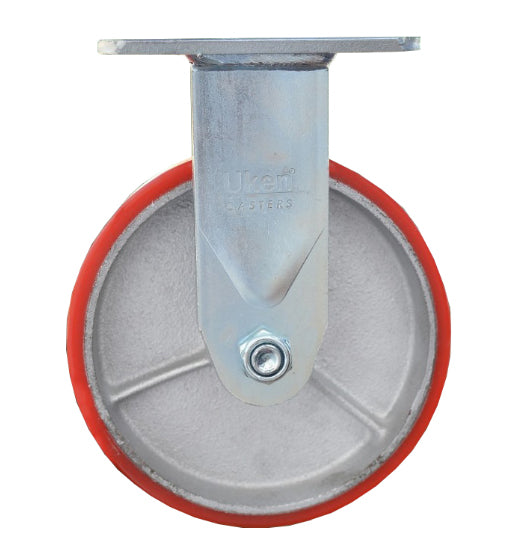 CASTER WHEEL 6" PU FIXED H/D