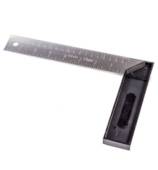 UKEN TRY SQUARE 12" PLASTIC HANDLE