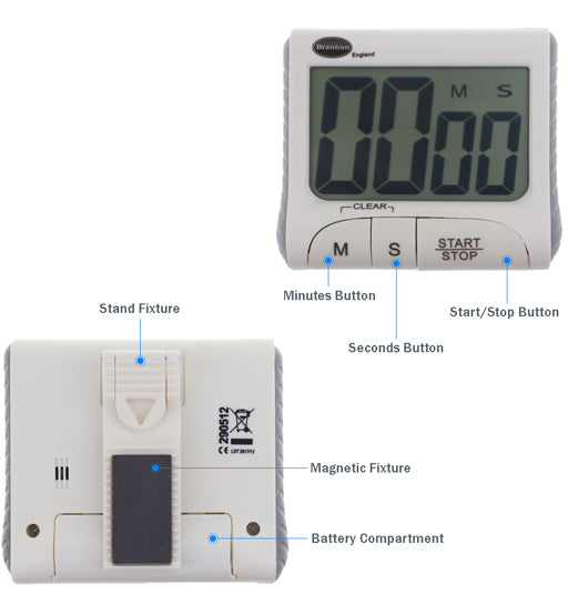 BRANNAN DISPLAY CARDED TIMER 99MIN-59SEC
