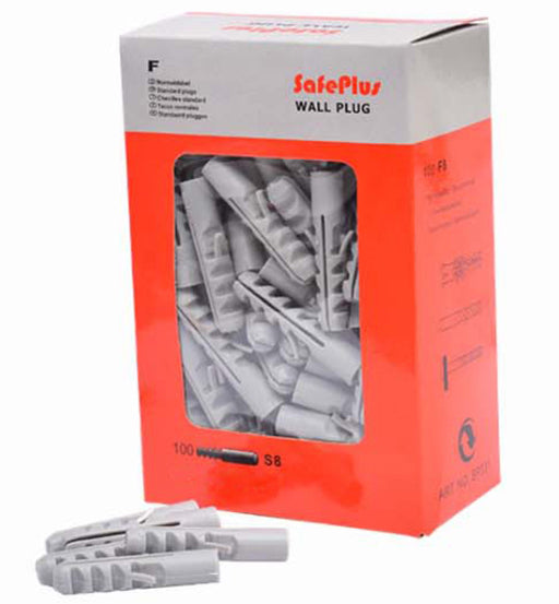 NYLON WALL PLUG 06MM 10PCS/PKT SAFEPLUS
