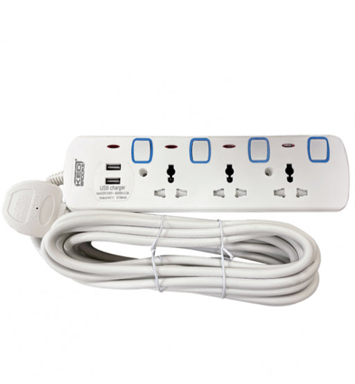 EXT REEL 2 WAY 3MTR 2USB UNIVERSAL TYPE