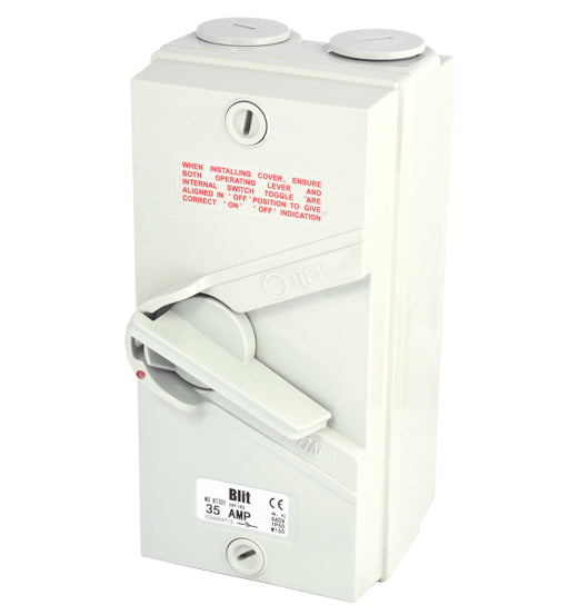 BLIT-ENCLOSED ISOLATOR 35AMP 4P