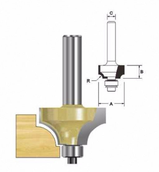 ARDEN ROUTER BIT BEADING 22.7X9.5X5MM