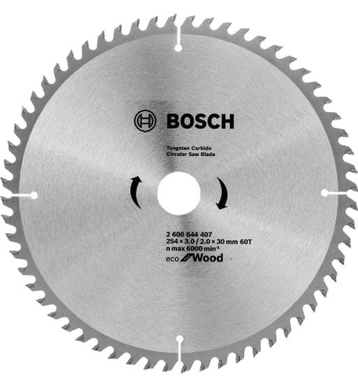 BOSCH CIR-SAW BLADE 10" X 60T WOOD