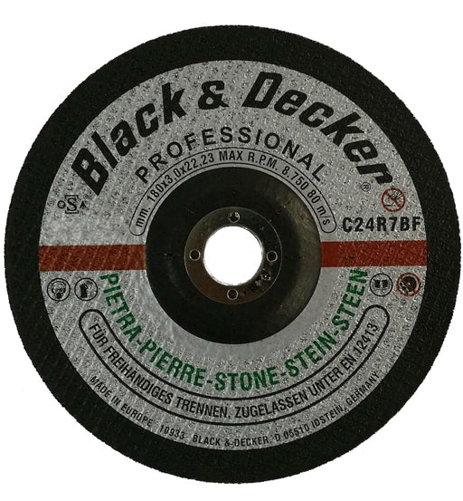 BLACK&DECKER MASONRY CUTTING WHEEL 230 x 3 x 22.23mm TYPE 42
