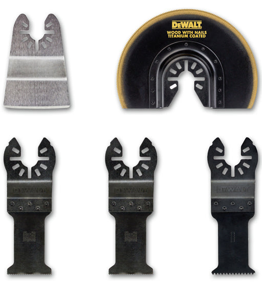 DEWALT OSCILLATING MULTI TOOL 5PC BLADE SET