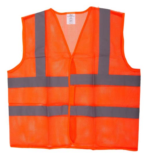 UKEN SAFETYJACKET ORANGE MESH-2"REFLECTOR MEDIUM