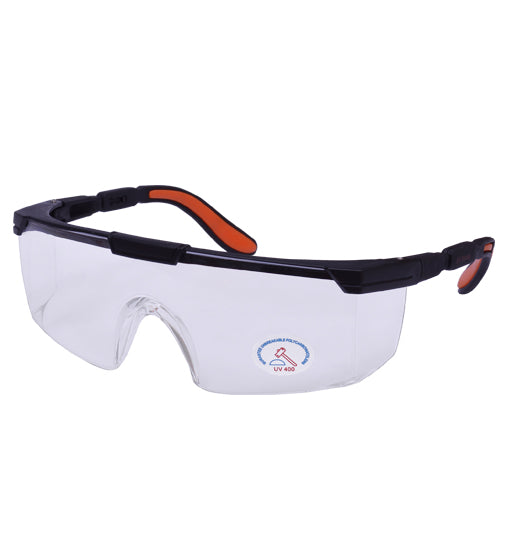 SAFEPLUS SAFETY GOUGLE CLEAR ORANGE TPR