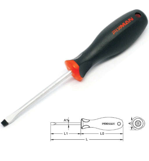 FIXMAN SCREW DRIVER FLAT 10" H/D