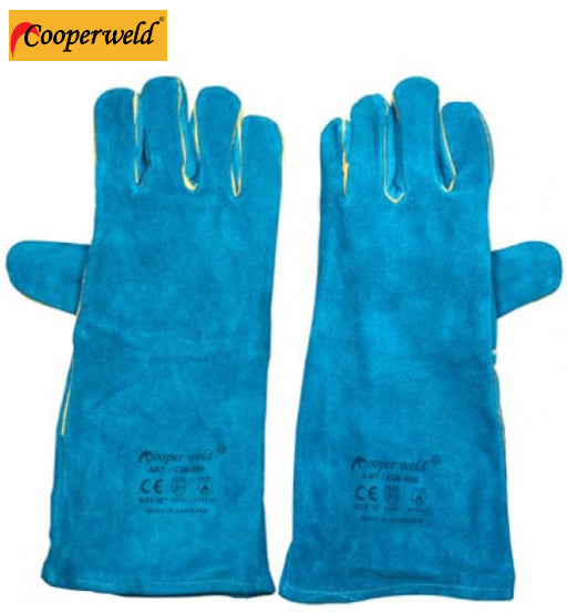 COOPERWELD GLOVES WELDING 16" LIGHT GREEN(DOZ)